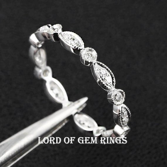 Reserved for Afton,Wedding Band 14K white gold,size 6,delivery by Sept 16 - Lord of Gem Rings