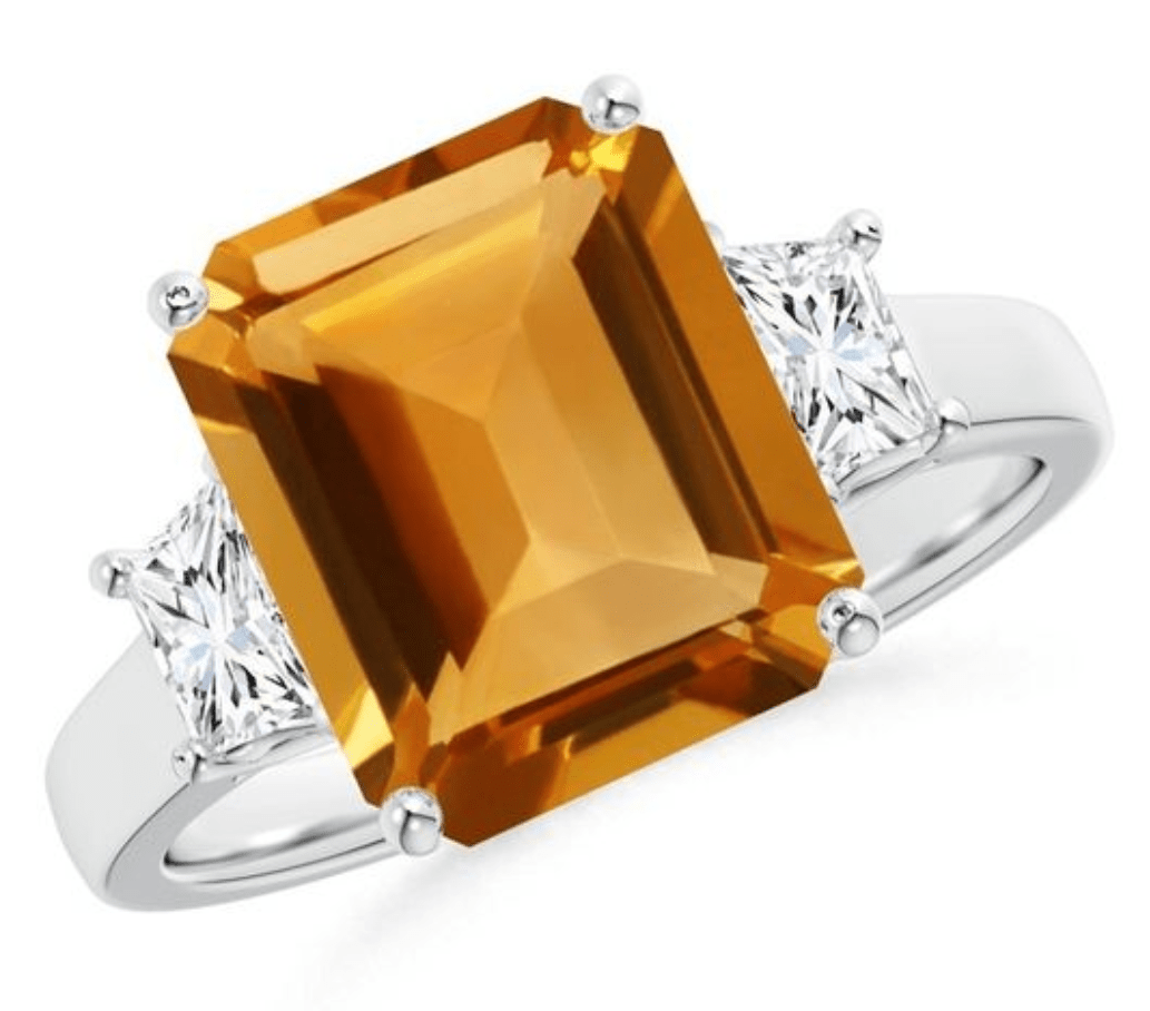 Reserved for Ailynne - Payment Plan, Diamond 14K White Gold Semi Mount Ring Emerald Cut - Lord of Gem Rings