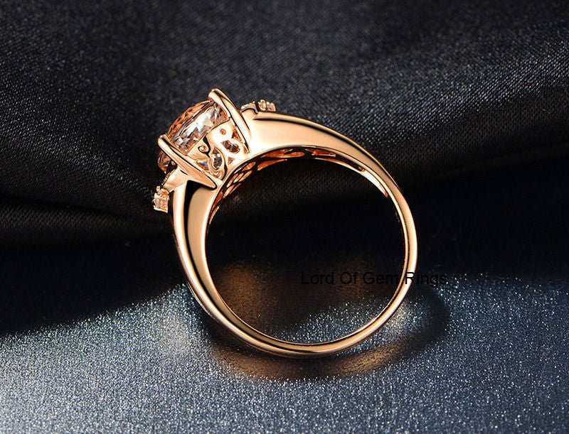 Reserved for alecks_me Custom Made Oval Pink Morganite Ring SKU:ov2.14-5.550.05 - Lord of Gem Rings