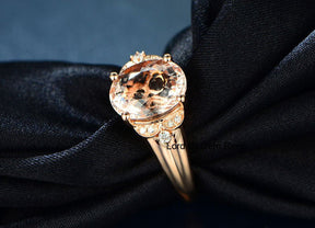 Reserved for alecks_me Custom Made Oval Pink Morganite Ring SKU:ov2.14-5.550.05 - Lord of Gem Rings