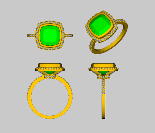 Reserved for alison. Cushion Morganite Engagement Ring Trio Set 14K White Gold 9mm