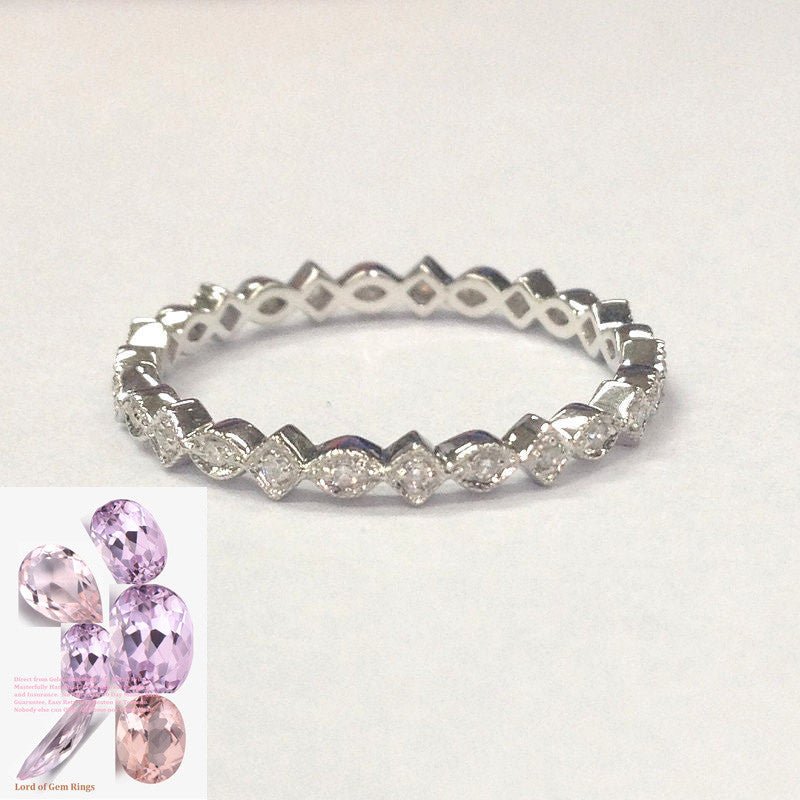 Reserved for allmead_0 Custom18K white Gold Band for ebay order 252402666855 - Lord of Gem Rings