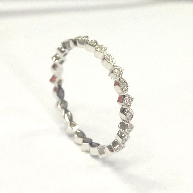 Reserved for allmead_0 Custom18K white Gold Band for ebay order 252402666855 - Lord of Gem Rings