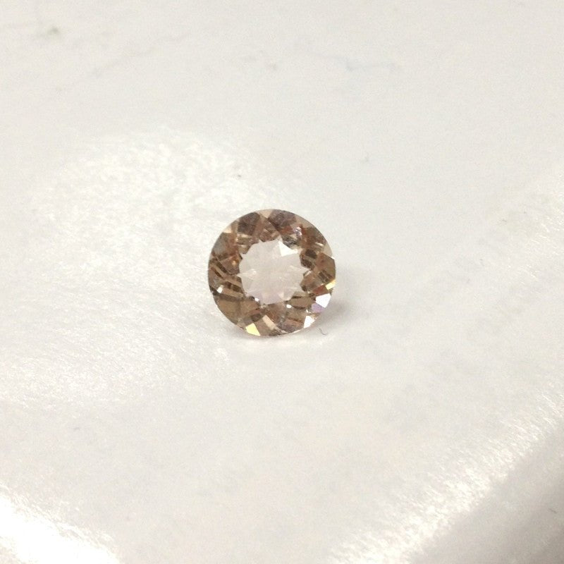 Reserved for Amanda, Round Morganite Engagement Ring Pave Diamond 14K Yellow Gold Side/Under Gallery - Lord of Gem Rings