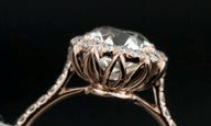 Reserved for Amanda, Round Morganite Engagement Ring Pave Diamond 14K Yellow Gold Side/Under Gallery - Lord of Gem Rings