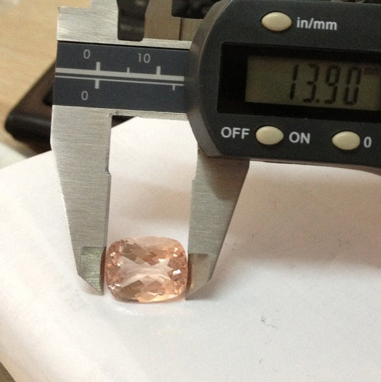 Reserved for amonika01 Cushion Morganite Engagement Ring 14K White Gold