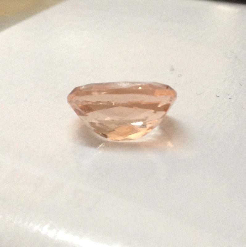Reserved for amonika01 Cushion Morganite Engagement Ring 14K White Gold - Lord of Gem Rings