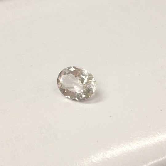 Reserved for Amy Custom Made Oval White Morganite Ring, unheated, SKU:ov25.14-1.275.05