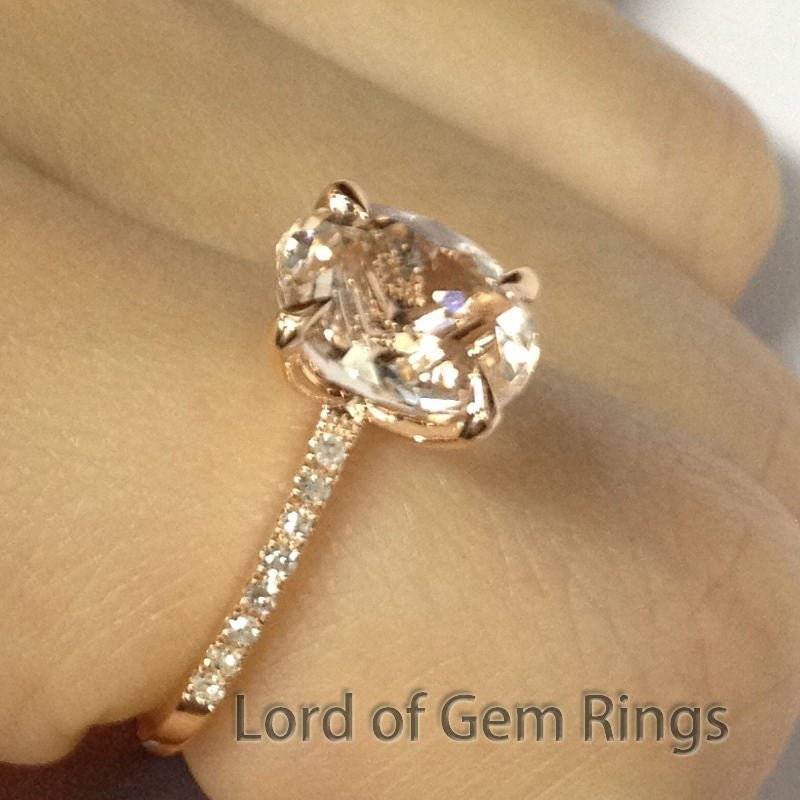 Reserved for Amy Custom Made Oval White Morganite Ring, unheated, SKU:ov25.14 - 1.275.05 - Lord of Gem Rings