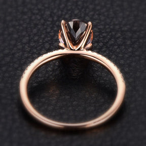 Reserved for Amy,Custom 14K rose gold engagement semi mount ring - Lord of Gem Rings