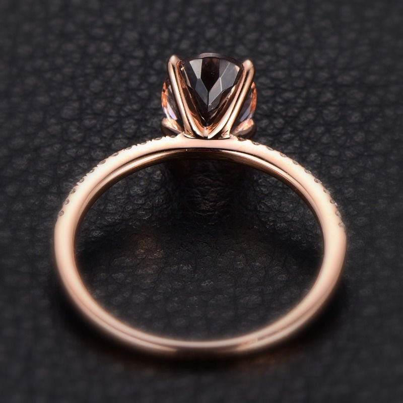 Reserved for Amy,Custom 14K rose gold engagement semi mount ring - Lord of Gem Rings