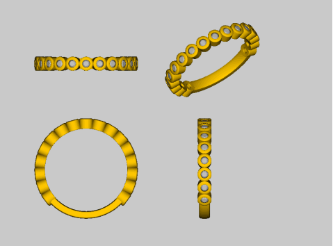 Reserved for  Annie  Moissanite Wedding Band3/4 Eternity Ring 14K Yellow Gold