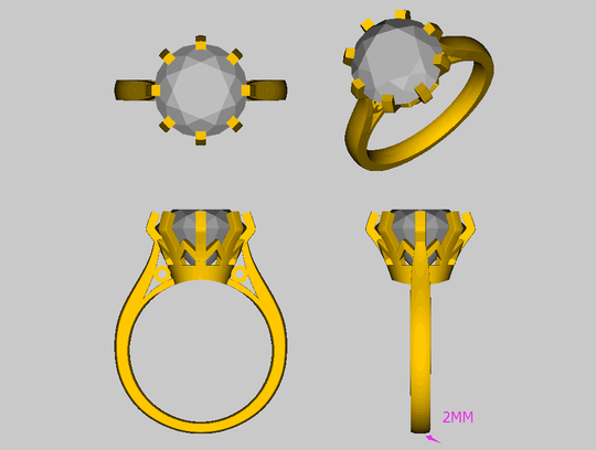 Reserved for Ashlee Vintage PT900 Semi Mount Ring Round 11mm