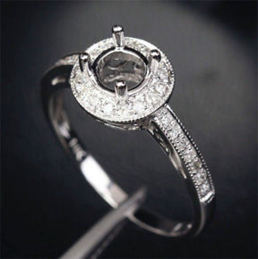 Reserved for Ashley Custom Milgrain Matching Band for Engagement Ring 14k White gold - Lord of Gem Rings