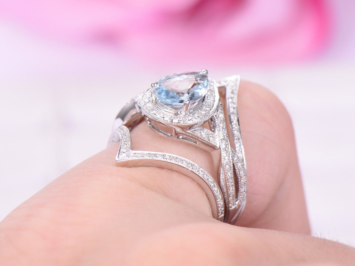Reserved for Ashley Custom Pave Diamond Chevron Ring Guard 14k White Gold symmetrical - Lord of Gem Rings