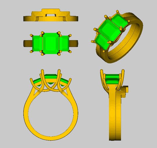 Reserved for ashley Emerald Cut Morganite  Engagement trellis Ring Bridal set 14K Rose Gold