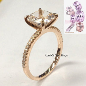 Reserved for audrah Black Diamond Semi-Mount for Cushion stone 14K white gold - Lord of Gem Rings