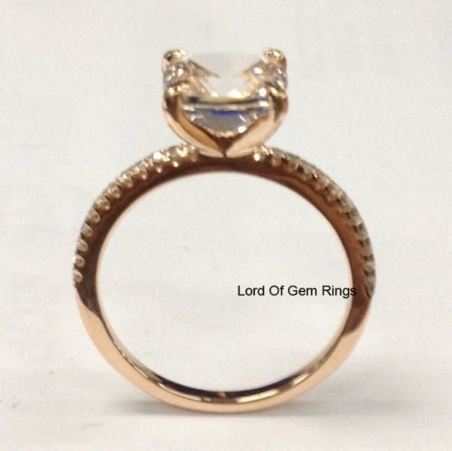 Reserved for audrah Black Diamond Semi-Mount for Cushion stone 14K white gold - Lord of Gem Rings