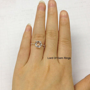 Reserved for audrah Black Diamond Semi-Mount for Cushion stone 14K white gold - Lord of Gem Rings
