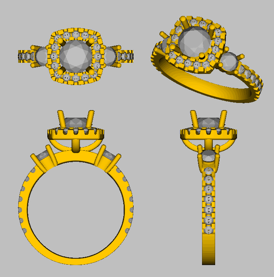 Reserved for Austi Custom Pave Moissanite Semi Mount Ring 14K Rose Gold Round