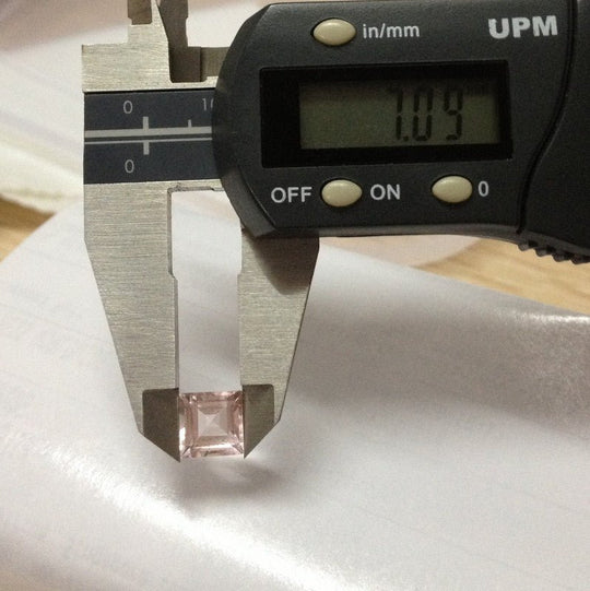 Reserved for bargainhunterhero82 Custom Pink Princess Morganite Engagement Ring Pave Diamond Halo Cathedral