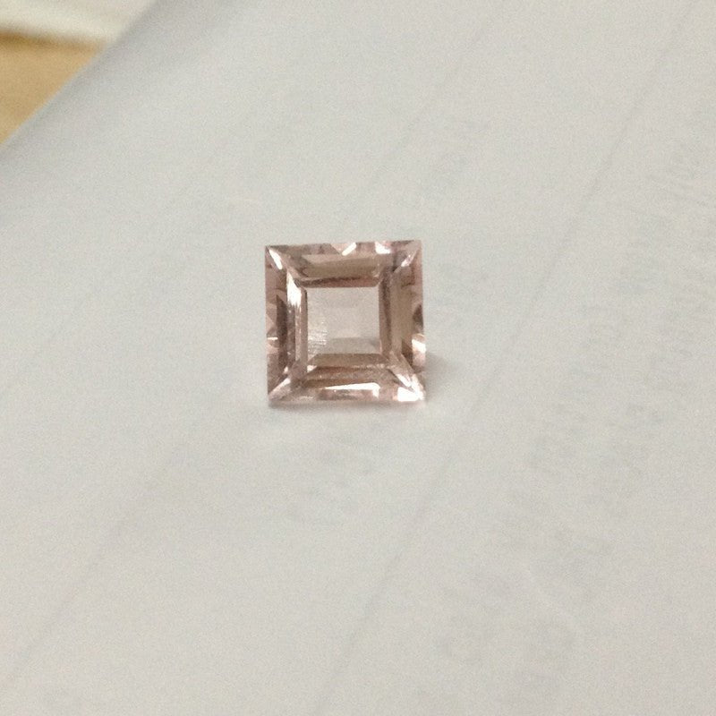 Reserved for bargainhunterhero82 Custom Pink Princess Morganite Engagement Ring Pave Diamond Halo Cathedral - Lord of Gem Rings