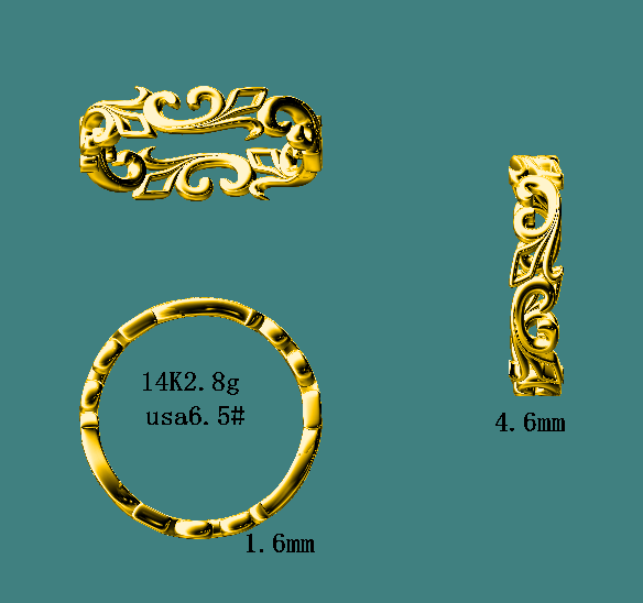 Reserved for Bella Custom Floral Matching Bands for Emerald Ring 14k Yellow Gold - Lord of Gem Rings