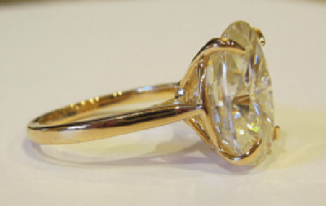 Reserved for Bethany Custom  Semi Mount Ring 14K Rose Gold Oval