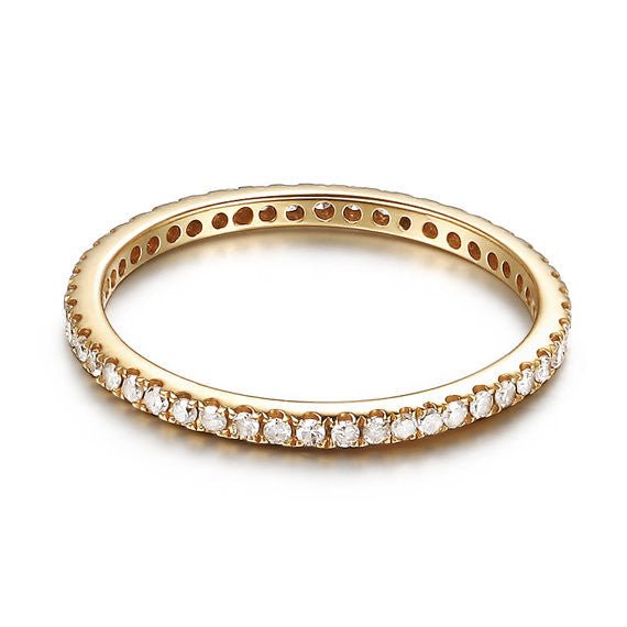 Reserved for bingoxo Pave Full Cut Diamond Eternity Anniversary Ring 14K Gold - Lord of Gem Rings