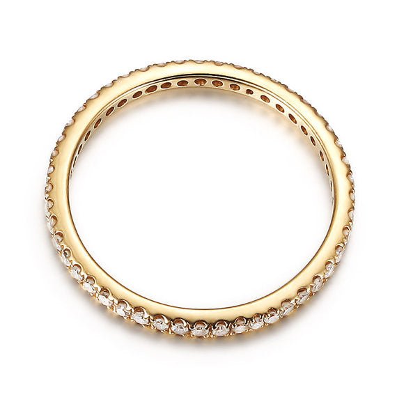 Reserved for bingoxo Pave Full Cut Diamond Eternity Anniversary Ring 14K Gold - Lord of Gem Rings