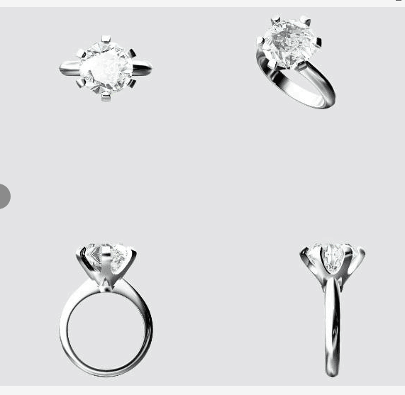 Reserved for Carl 18K White gold Semi Mount Ring for 12mm round - Lord of Gem Rings