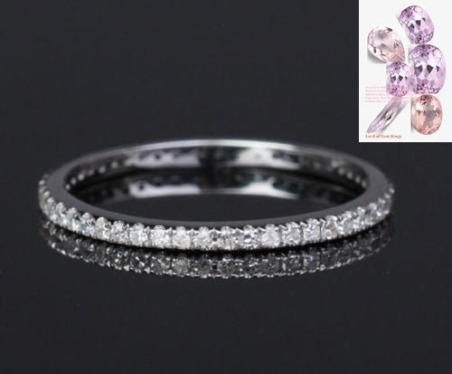 Reserved for carolyn Pave VS Diamond Wedding Ring 10K White Gold - Lord of Gem Rings
