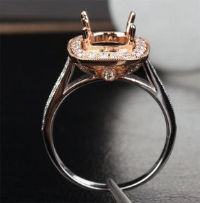 Reserved for caseyg0611, Custom 14K two tone gold Forever Brilliant Moissanite Ring - Lord of Gem Rings