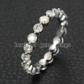 Reserved for Catie, G color FB Moissanite Eternity Ring 14K White Gold - Lord of Gem Rings