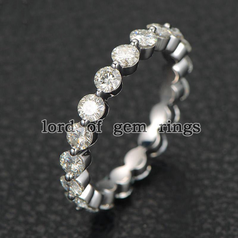Reserved for Catie, G color FB Moissanite Eternity Ring 14K White Gold - Lord of Gem Rings