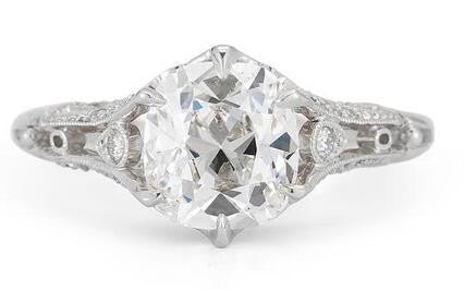 Reserved for Charmaine Custom Diamond Engagement Semi Mount ring 14K White Gold - Lord of Gem Rings