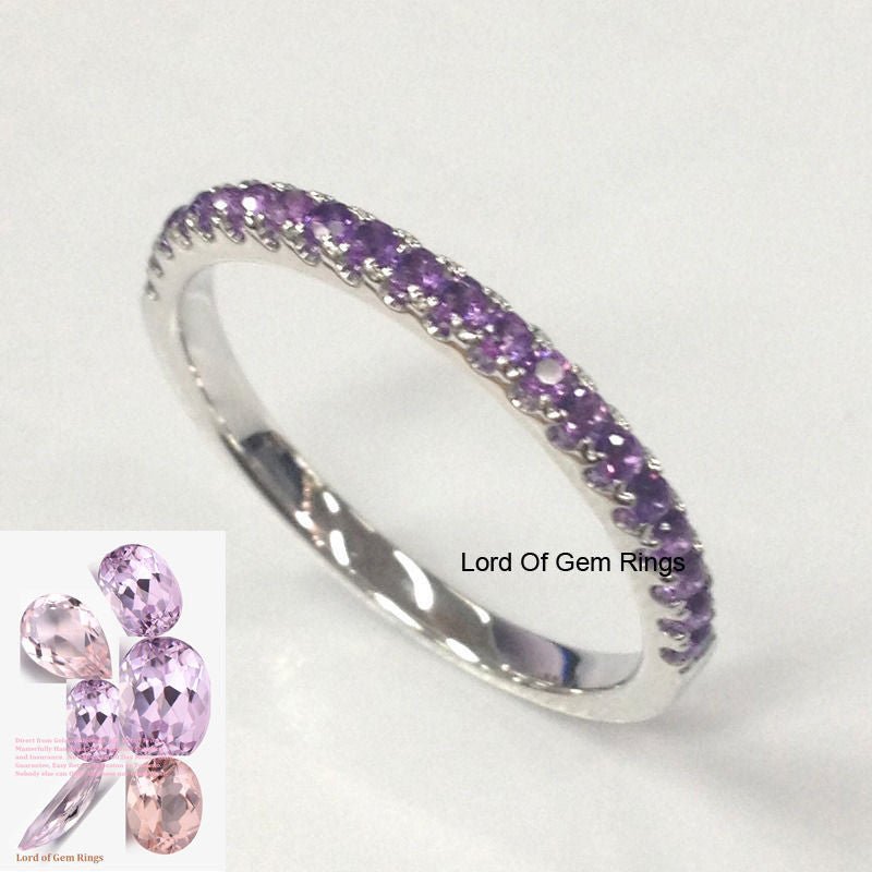 Reserved for chrisdaniel23 Purple Amethyst Wedding Ring 14K Rose Gold - Lord of Gem Rings