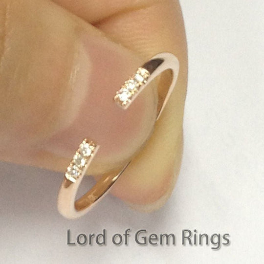 Reserved for Christine Pave Moissanite Wedding Band Open-End 10K Yellow Gold