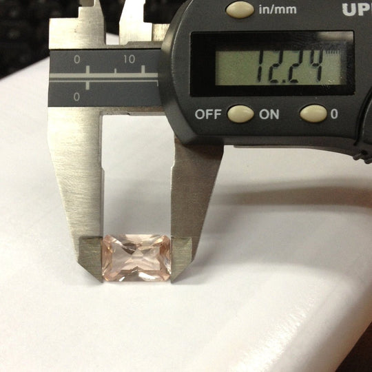 Reserved for cleosclosetjane2012  Emerald Cut Morganite Wedding Brdal Set Pave Diamond 14K Rose Gold