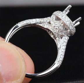 Reserved for cmwsmw, Custom made Semi Mount for 0.7ct Round Diamond - Lord of Gem Rings
