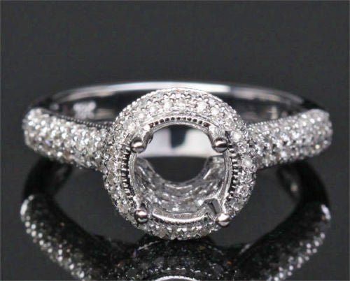 Reserved for cmwsmw, Custom made Semi Mount for 0.7ct Round Diamond - Lord of Gem Rings