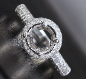 Reserved for cmwsmw, Custom made Semi Mount for 0.7ct Round Diamond - Lord of Gem Rings