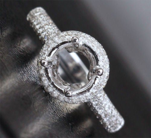 Reserved for cmwsmw, Custom made Semi Mount for 0.7ct Round Diamond