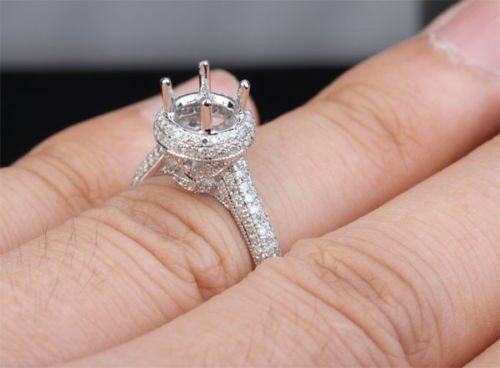 Reserved for cmwsmw, Custom made Semi Mount for 0.7ct Round Diamond - Lord of Gem Rings