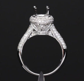 Reserved for cmwsmw, Custom made Semi Mount for 0.7ct Round Diamond - Lord of Gem Rings