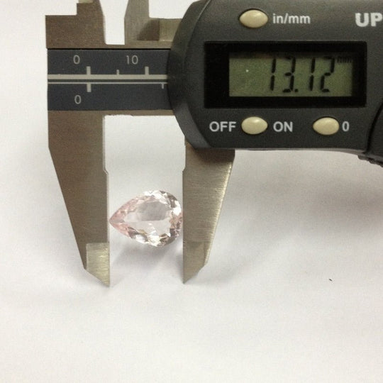 Reserved for cshelburn Custom Pear Morganite Engagement Ring Bridal 14K White Gold