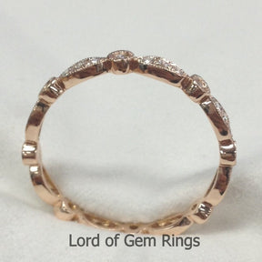 Reserved for Dasaye Pave Diamond Wedding Band half Eternity Ring 14K White Gold - Lord of Gem Rings
