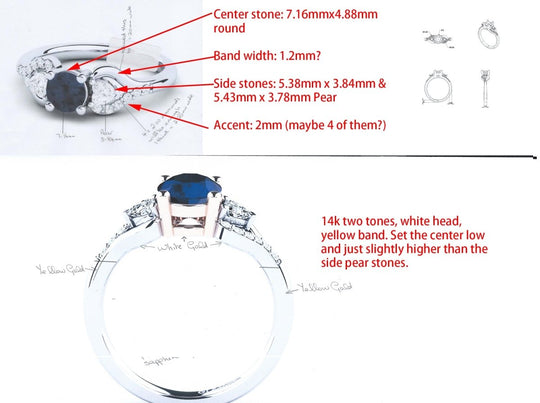 Reserved for David- Custom Blank Mount Ring