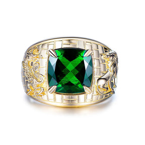 Reserved for David - Custom Dragon & Lion Crest Ring Gold - Lord of Gem Rings