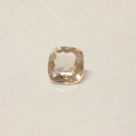 Reserved for dedarnell Cushion  champagne  Morganite Engagement Ring 14K Yellow Gold